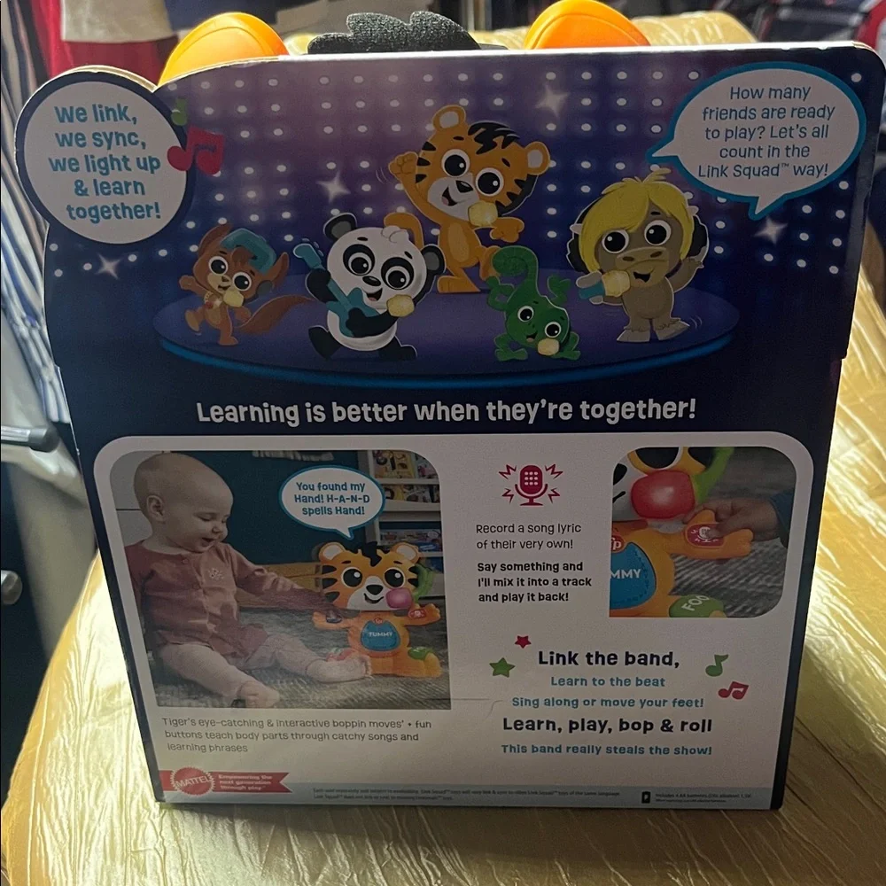 🎄🎁🔥Fisher-Price Bop & Groove Tiger - Orange, Blue, and Green